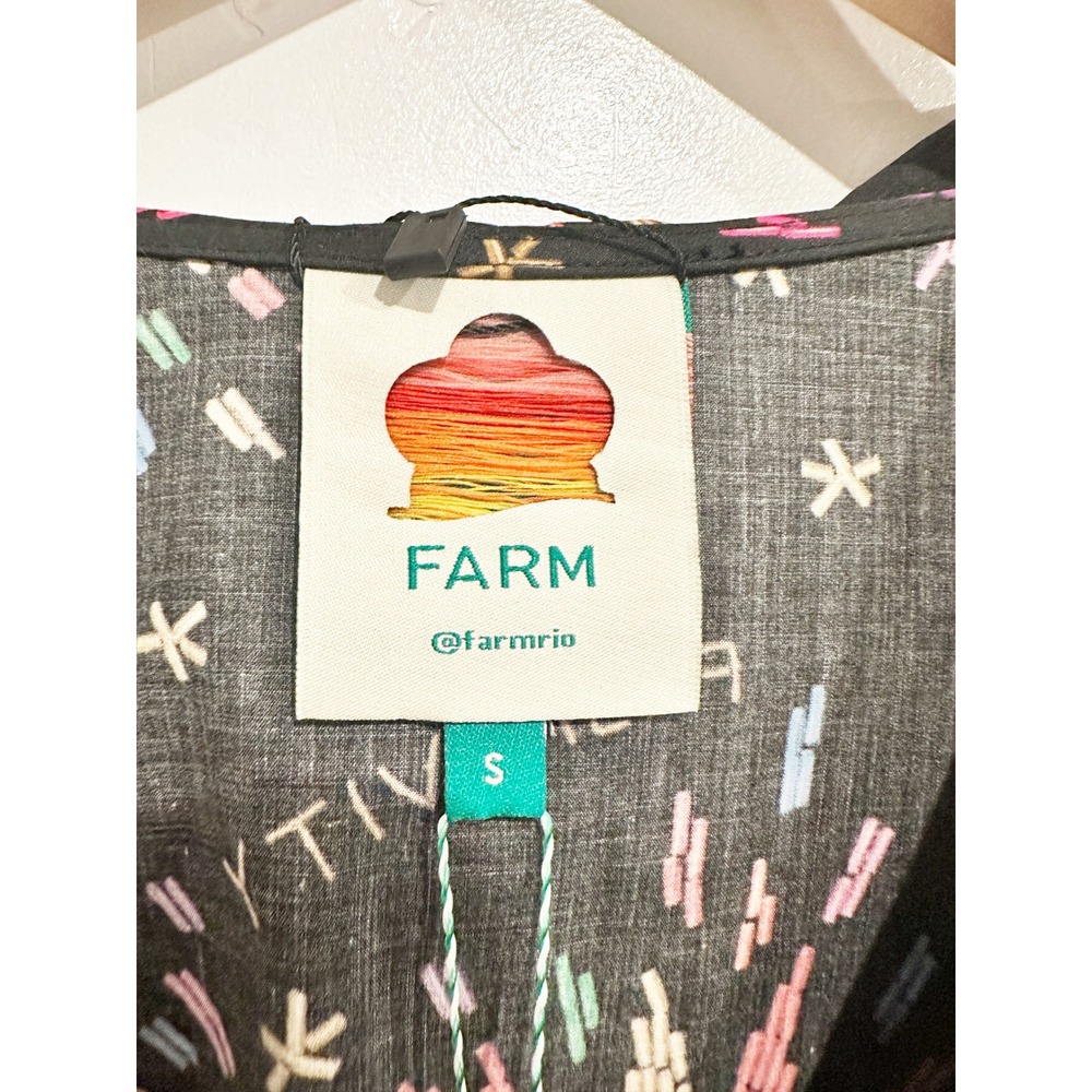 NWT Farm Rio Rainbow Suns Blouse Size Small - Picture 11 of 15